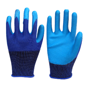 LTX-039 13gauge polyester texture palm latex coated gloves