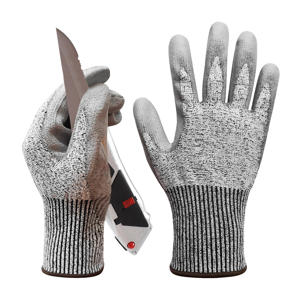 PU-011 Level 5 anti-cut HPPE pu coated gloves